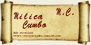 Milica Cumbo vizit kartica